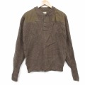 L★古着 エルエルビーン 長袖 コマンド セーター メンズ 00年代 00s ヒジ当て メリノウール ヘンリーネック こげ茶【spe】 26feb16