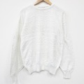 M★古着 長袖 セーター メンズ 80年代 80s クルーネック USA製 白 26feb16