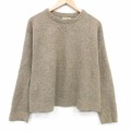 XL★古着 エルエルビーン 長袖 セーター メンズ 90年代 90s 無地 クルーネック USA製 薄茶 26feb25
