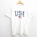 半袖Tシャツ USAロゴ ホワイト L | 古着