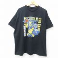 ミシガンウルヴァリンズ 半袖Tシャツ フットボール ブラック XL | 古着