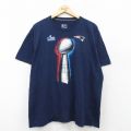 NFL ニューイングランドペイトリオッツ 半袖Tシャツ アメフト ネイビー XL | 古着