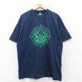 【50%OFF】XL★古着 半袖 Tシャツ メンズ KOLOA タコ クルーネック 紺 ネイビー 25aug26 中古