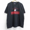 XL★古着 ラッセル 半袖 Tシャツ メンズ ジョージアブルドッグス 大きいサイズ クルーネック 黒 ブラック 25aug30 中古