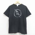 L★古着 半袖 Tシャツ メンズ DCコミックス フラッシュ コットン クルーネック 黒 26mar14