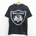 M★古着 メタルマリーシャ 半袖 Tシャツ メンズ クルーネック 黒 26mar14