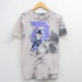 L★古着 半袖 Tシャツ メンズ アニメ ナルト疾風伝 うちはサスケ コットン クルーネック 薄グレー他 タイダイ 26mar19