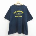 XL★古着 半袖 Tシャツ メンズ ドラマ スタートレック 大きいサイズ クルーネック 紺 26apr06