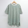 半袖Tシャツ ボーダー カーキ XL | 古着