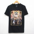 L★古着 半袖 Tシャツ メンズ ワールドプロレスリング ローマンレインズ コーディローデス コットン クルーネック ブラック 26jun04