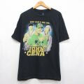 XL★古着 半袖 Tシャツ メンズ ワールドプロレスリング ジョンシナ 大きいサイズ コットン クルーネック ブラック 26jun04
