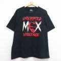 ワールドプロレスリング 半袖Tシャツ ジョンモクスリープリント ブラック メンズXL相当 | 古着