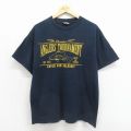半袖Tシャツ 魚 ブラック メンズL相当 | 古着