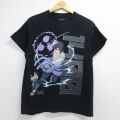 M★古着 半袖 Tシャツ メンズ アニメ ナルト疾風伝 うちはサスケ コットン クルーネック ブラック 26jun25