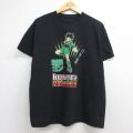 L★古着 半袖 Tシャツ メンズ アニメ ハンターハンター ゴン コットン クルーネック ブラック 26jun25