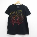 L★古着 リップルジャンクション 半袖 Tシャツ メンズ アニメ ナルト疾風伝 九尾 コットン クルーネック ブラック 26jun25