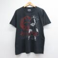 L★古着 半袖 Tシャツ メンズ アニメ ナルト疾風伝 うちはイタチ コットン クルーネック ブラック 26jun25