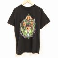 XL★古着 半袖 Tシャツ メンズ マーベル ブラックパンサー ワカンダフォーエバー シュリ オコエ コットン クルーネック 黒 ブラック 24feb15 中古