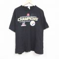 NFL ピッツバーグスティーラーズ 半袖Tシャツ アメフト ブラック XL | 古着