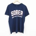 SOBER 半袖Tシャツ ネイビー XL | 古着