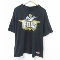 ワールドプロレスリング 半袖Tシャツ BOSS ブラック XL | 古着