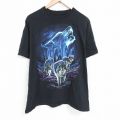オオカミ 半袖Tシャツ ブラック XL | 古着