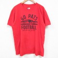 90s 半袖Tシャツ ニューイングランドペイトリオッツ レッド XL | 古着