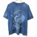 半袖Tシャツ ドラゴン ネイビータイダイ XL | 古着