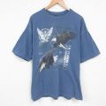 半袖Tシャツ 鳥 ネイビー XL | 古着