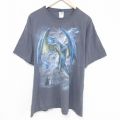 フルーツオブザルーム 半袖Tシャツ ドラゴン グレー XL | 古着