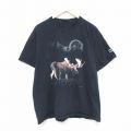 半袖Tシャツ ヘラジカ ブラック XL | 古着