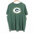 XL★古着 ニューエラ 半袖 Tシャツ メンズ NFL グリーンベイパッカーズ大きいサイズ クルーネック 緑 グリーン アメフト スーパーボウル 25jun06 中古