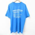 半袖Tシャツ メッセージ ブルー XL | 古着