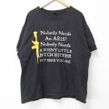 ヘインズ 半袖Tシャツ メッセージ ブラック XL | 古着