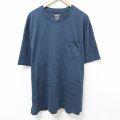 XL★古着 レッドヘッド 半袖 Tシャツ メンズ 胸ポケット付き 大きいサイズ コットン クルーネック 紺 ネイビー 25jun11 中古