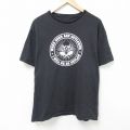 XL★古着 半袖 Tシャツ メンズ スカル 大きいサイズ クルーネック 黒 ブラック 25jun11 中古