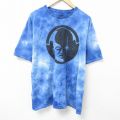XL★古着 半袖 Tシャツ メンズ マーベル ホワイトイフ 大きいサイズ コットン クルーネック 青他 ブルー タイダイ 25jun19 中古