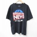 半袖Tシャツ ブレイキングニュース ブラック XL | 古着