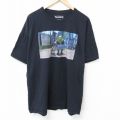 XL★古着 半袖 Tシャツ メンズ 映画 シュレック 大きいサイズ コットン クルーネック 黒 ブラック 25jun20 中古