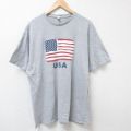 半袖Tシャツ 星条旗 グレー XL | 古着