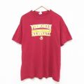 XL★古着 半袖 Tシャツ メンズ ベースボール コットン クルーネック エンジ 25jun20 中古