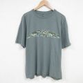 グリーン霜降り半袖Tシャツ 魚 XL | 古着