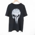 XL★古着 半袖 Tシャツ メンズ マーベル マパニッシャー 大きいサイズ コットン クルーネック 黒 ブラック 25jun27 中古