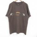 半袖Tシャツ 魚 ブラウン L | 古着