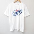 L★古着 半袖 Tシャツ メンズ ミラーライト コットン クルーネック 白 ホワイト 25jun28 中古