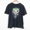 XL★古着 半袖 Tシャツ メンズ 映画 スーサイドスクワッド 大きいサイズ コットン クルーネック 黒 ブラック 25jul04 中古