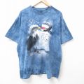 半袖Tシャツ 鳥 ネイビータイダイ XL | 古着