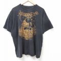 XL★古着 半袖 Tシャツ メンズ ロック バンド ジョニーキャッシュ 大きいサイズ コットン クルーネック 黒 ブラック 25jul05 中古