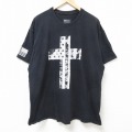 半袖Tシャツ 十字架 ブラック XL | 古着