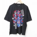 XL★古着 エコー ECKO 半袖 Tシャツ メンズ マーベル スパイダーマン サイズ コットン クルーネック 黒 ブラック 25jul12 中古